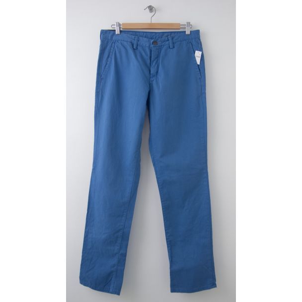 NEW Gap Men's 1969 Slim Fit Denim Washed Khaki Pants in Union Blue