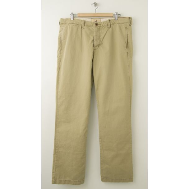 NEW Hollister Slim Straight Chinos Pants in Tan Men's 36 x 32