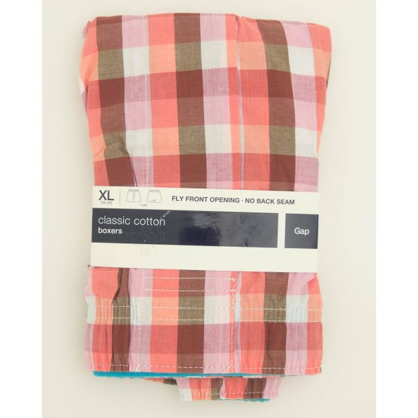NEW Gap Classic Cotton Pfeiffer Check Boxers in Red