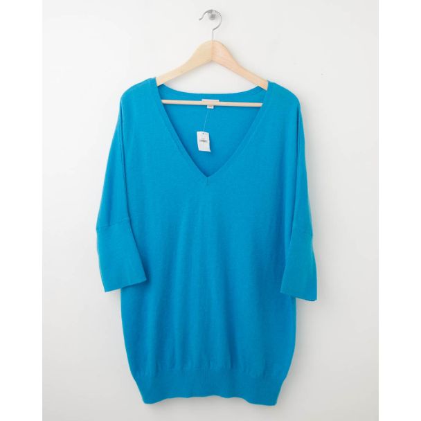 NEW Gap Solid Dolman-Sleeve Sweater in Turquoise Joy
