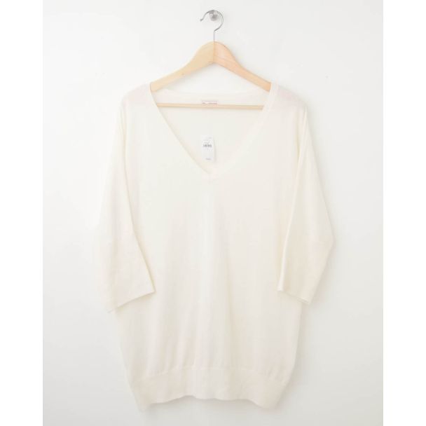 NEW Gap Solid Dolman-Sleeve Sweater in New Off White
