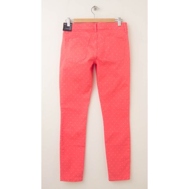 NEW Gap 1969 Polka Dot Legging Skimmer Jeans in Coral Bells (back)