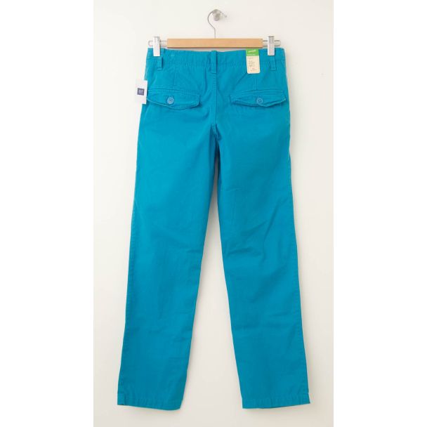 NEW GapKids Boy's Spring Straight Chino Pants in Blue (back)