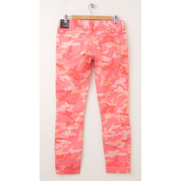 NEW Gap 1969 Front-Zip Always Skinny 29" Ankle Jeans in Pink Camo (back)