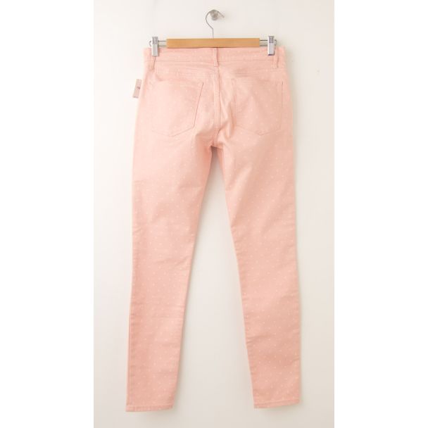 NEW Gap 1969 Polka Dot Legging Skimmer Jeans in Pale Peach (back)