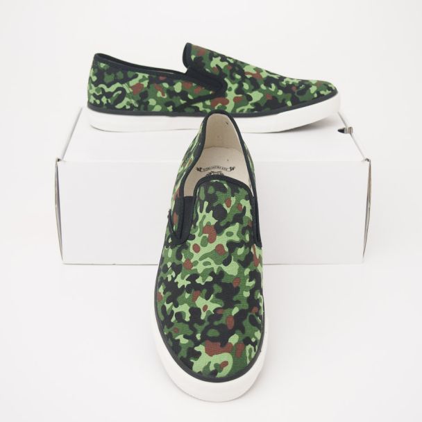 Gap Men's Pop Color Canvas Slip On Sneakers in Camouflage