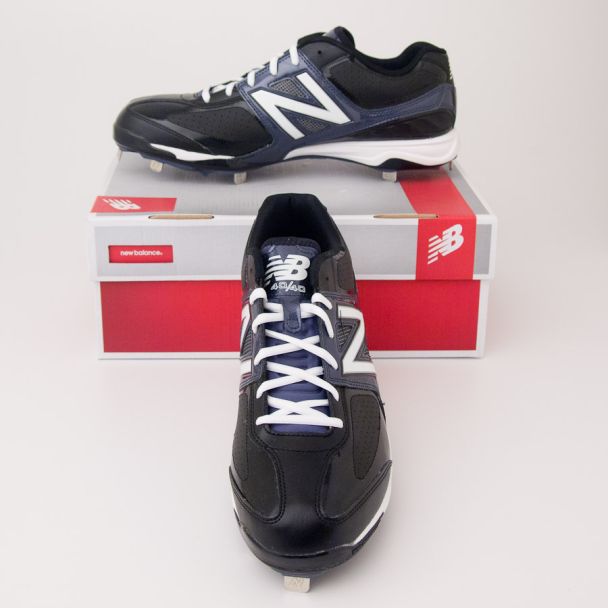New Balance 4040 Low Cut Baseball Cleats MB4040TB in Black with Blue
