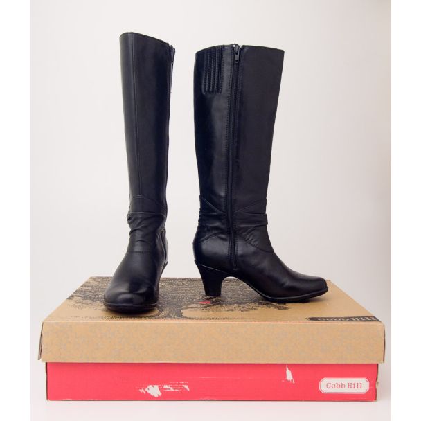 Cobb Hill Simone Black Knee High Boots CAI03BK in Women's 7.5M