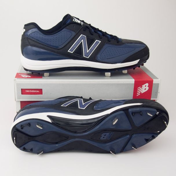 New Balance 3030 Low Cut Baseball Cleats MB3030LB in Black with Blue