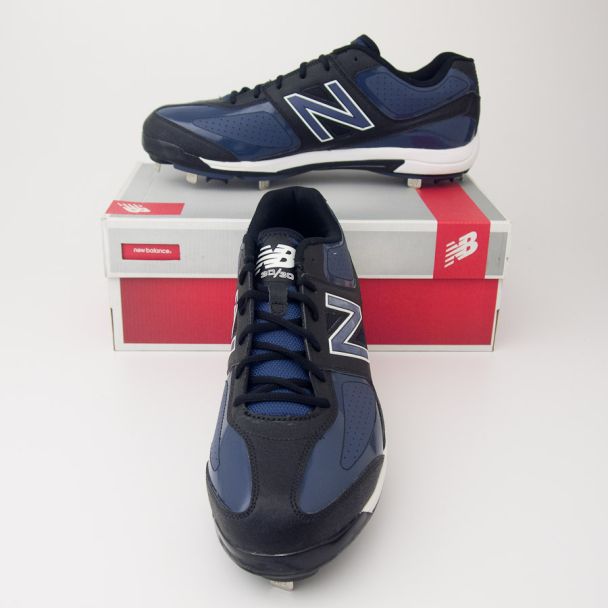 New Balance 3030 Low Cut Baseball Cleats MB3030LB in Black with Blue
