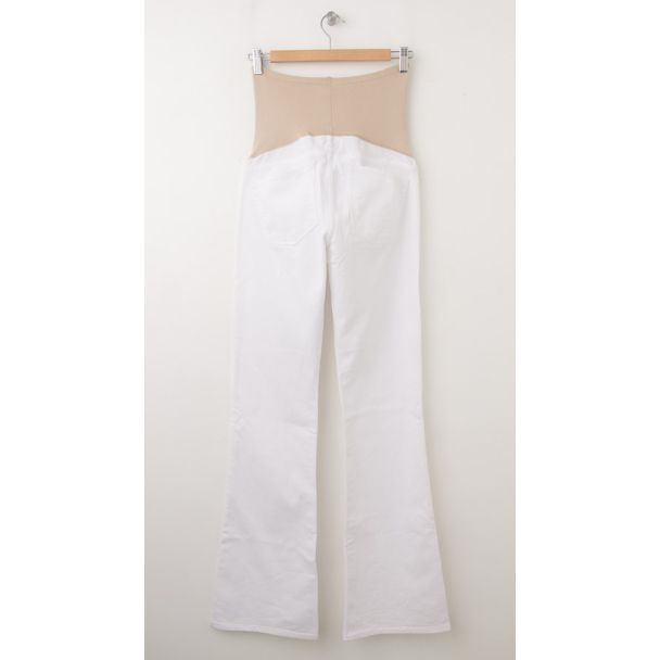 NEW Gap 1969 Long & Lean Trouser Full Panel Maternity Jeans in White (back)
