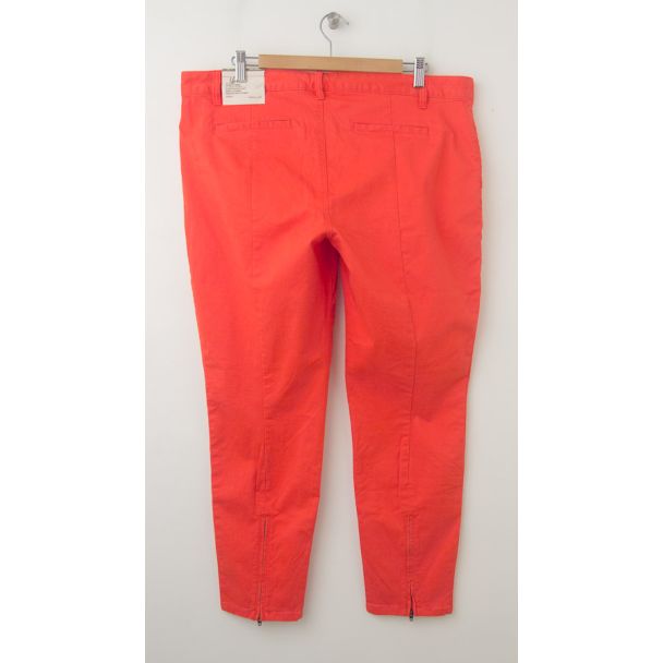 NEW Gap Skinny Mini Moto Skimmer Khaki Pants in Lava Orange 