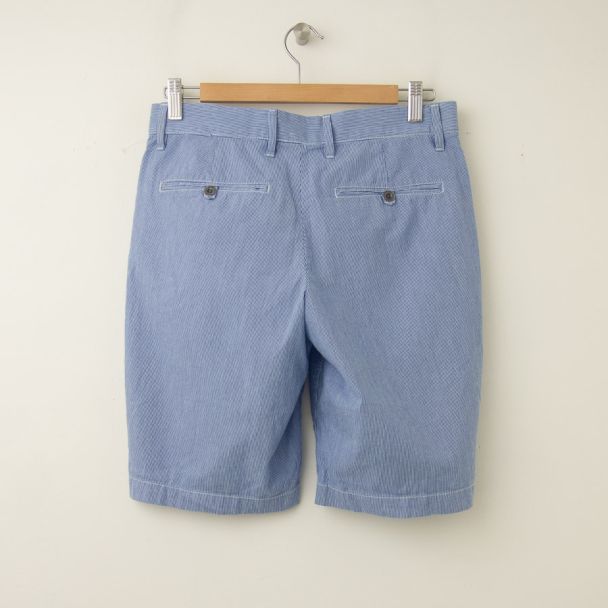 NEW Gap Flat Front Corded Striped Shorts in Bright Blue (back)