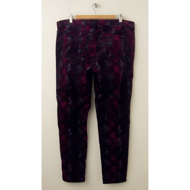 NEW Gap 1969 Snake Print Legging Jean Cords Corduroy Pants in Purple Print 