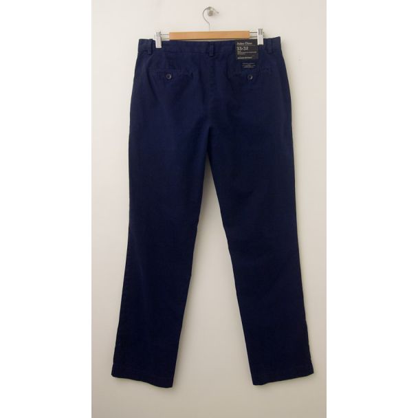 NEW Banana Republic Aiden Slim-Fit Printed Chino Pants in Blue (back)