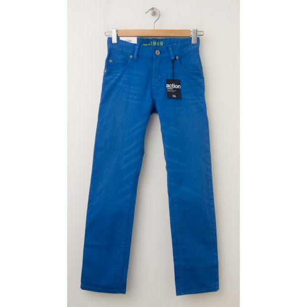 NEW Gap Boy's 1969 Action Stretch Straight Jeans in Blue