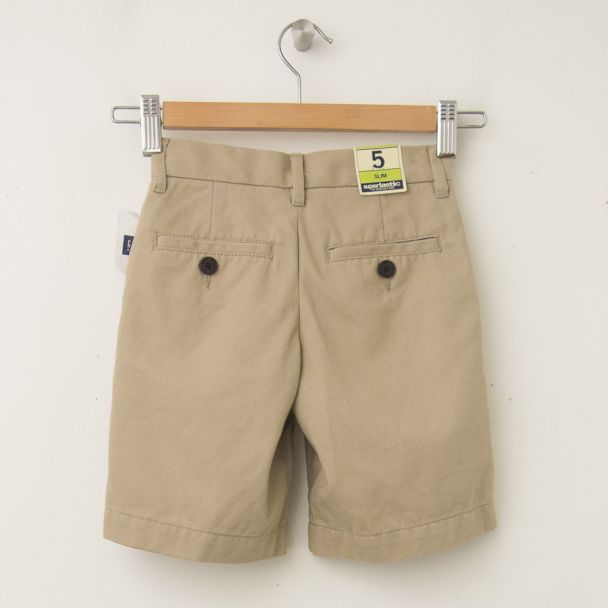 GapKids Boy's GapShield Easy Fit Pleated Short in Cargo Khaki (back)