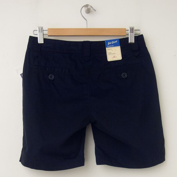 NEW GapKids Girl's GapShield Uniform Flat Front Shorts in True Navy (back)