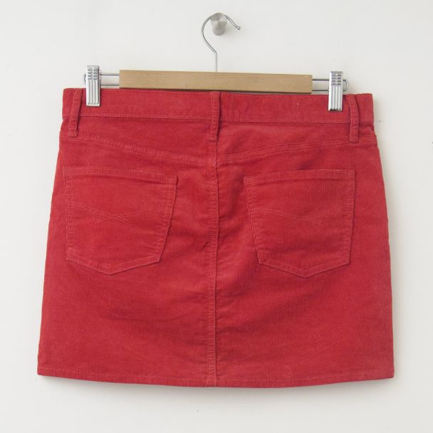 NEW 1969 Gap Cord Mini Skirt in Cheer (back)
