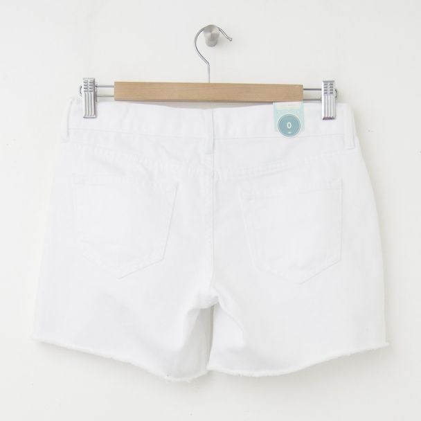 NEW Old Navy The Flirt 5" Denim Cut-Off Shorts in Bright White