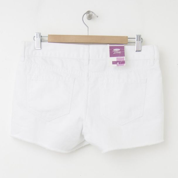 NEW Old Navy The Diva 3" Denim Cut-Off Shorts in Bright White 