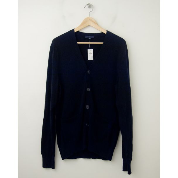NEW Gap Cotton Cardigan Sweater in Deep True Navy
