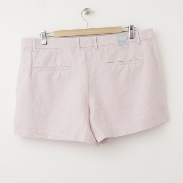 NEW Gap Sunkissed Tonal Colorblock Linen Short Shorts in Pink 