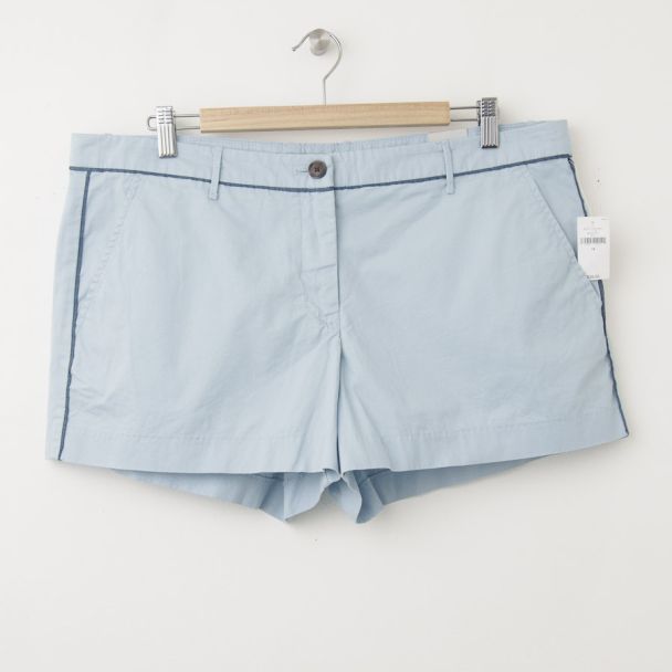 NEW Gap Sunkissed Piped Khaki Short Shorts in Rain Blue 
