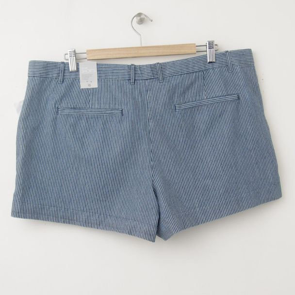 NEW Gap Sunkissed Railroad-Stripe Chambray Short Shorts
