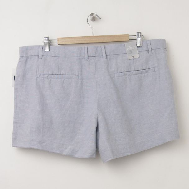 NEW Gap Sunkissed Tonal Colorblock Linen Short Shorts in Blue 