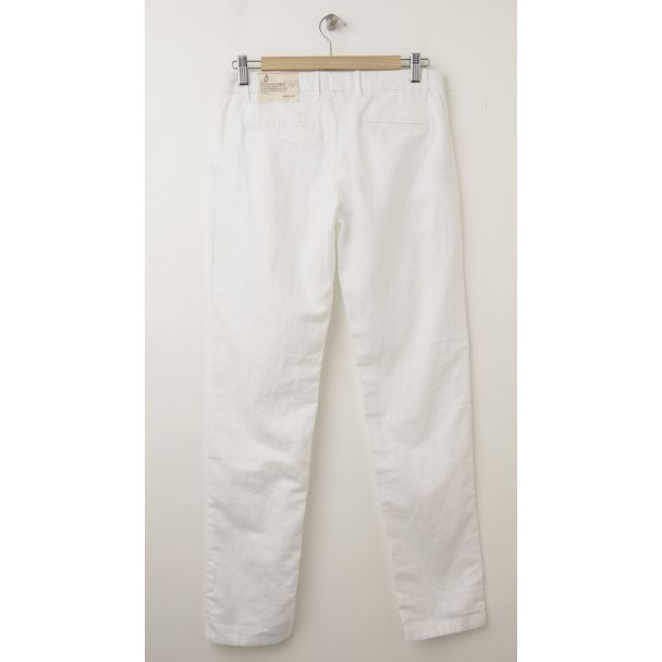 Gap Broken-In Straight Linen Pants in Optic White