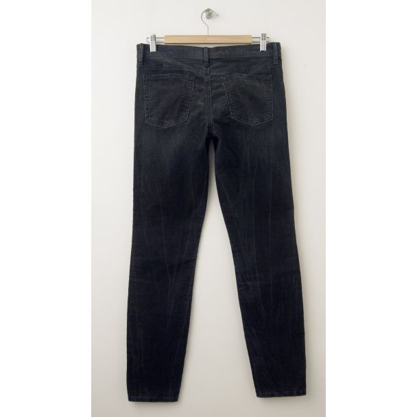 Gap 1969 Double-Dye Always Skinny Skimmer Cords Corduroy Pants in Soft Black  (back)