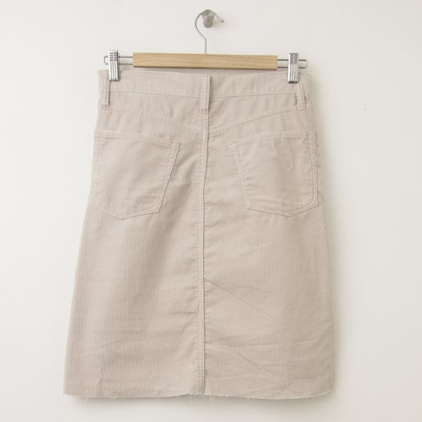 NEW Gap 1969 A-Line Denim Skirt in Silver Charm (back)