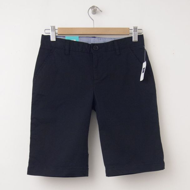 NEW GapKids Girl's Uniform Skinny Stretch Bermuda Shorts (8") in Deep True Navy