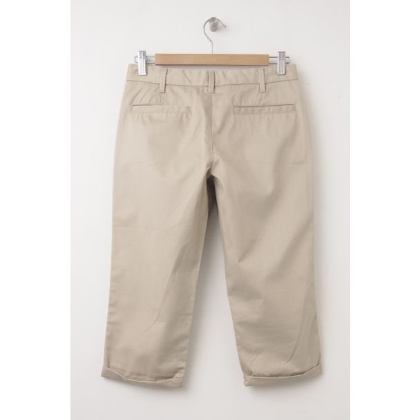 NEW GapKids Girl's Uniform Capri Pants in Wicker (back)