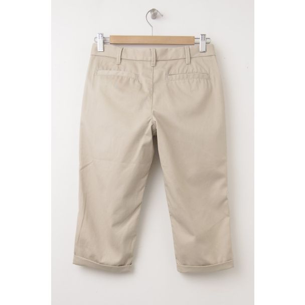 NEW GapKids Girl's Uniform Capri Pants in Wicker (back)