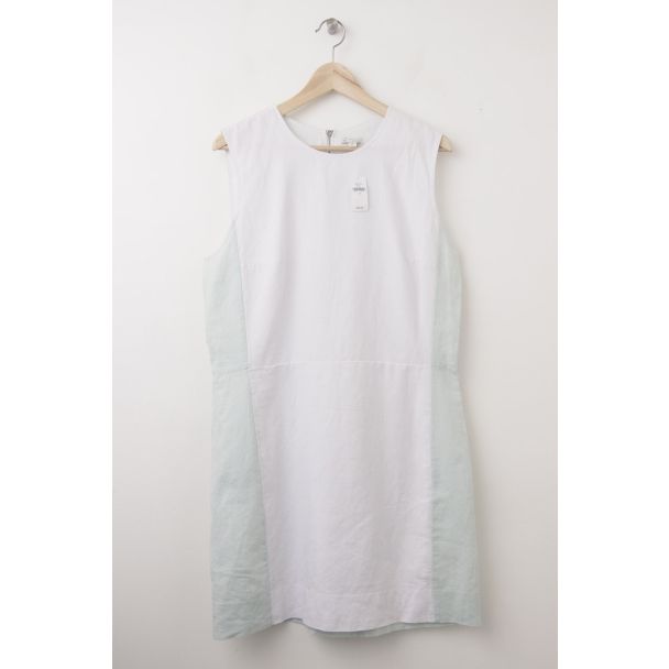 NEW Gap Colorblock Linen Blend Shift Dress in Opal
