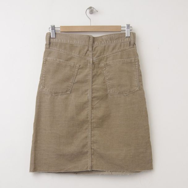 NEW Gap 1969 A-Line Denim Skirt in Mission Tan (back)