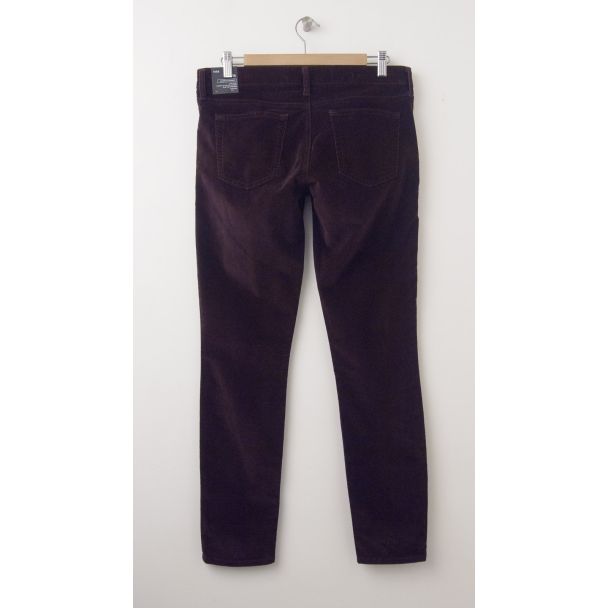 NEW Gap 1969 Velvet Always Skinny Pants in Rich Eggplant (back)