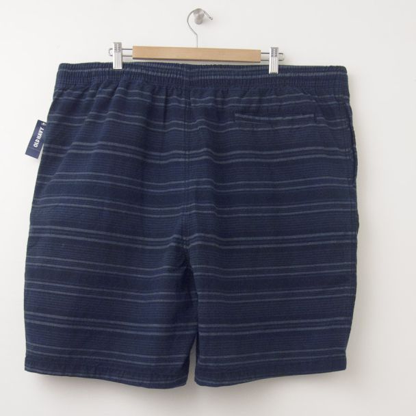 NEW Old Navy Pull-On Striped Beach Shorts 9.5" in Ink Blue (back)