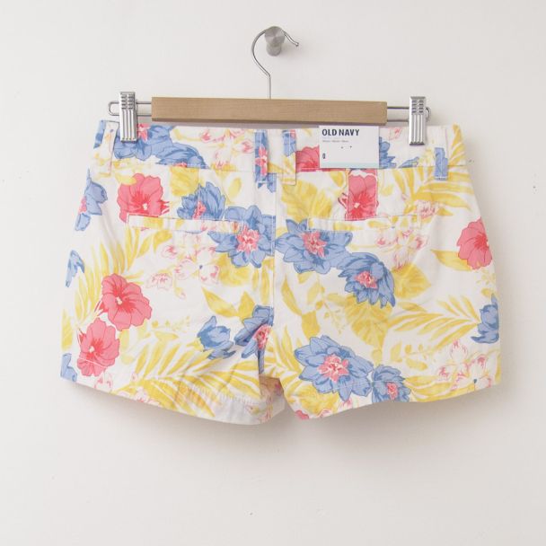 NEW Old Navy Printed 3.5" Twill Shorts in Multi Floral 