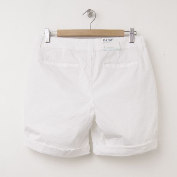 NEW Old Navy Cuffed Bermuda Shorts in Bright White