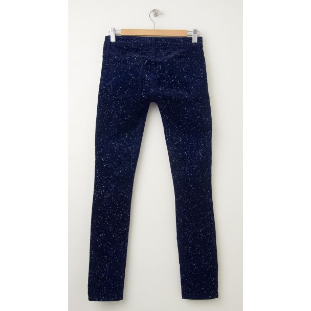 NEW Gap 1969 Splatter Always Skinny Cords Corduroy Pants in Navy Uniform (back)