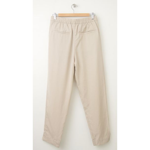 NEW Gap Drapey Tencel Track Pants in Cobblestone (back)