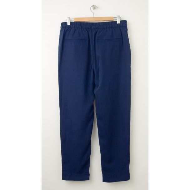 NEW Gap Drapey Tencel Track Pants in Military Blue (back)