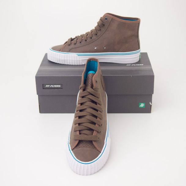 PF Flyers Center Hi Leather Hi-Top Sneakers PM13OH4K in Brown