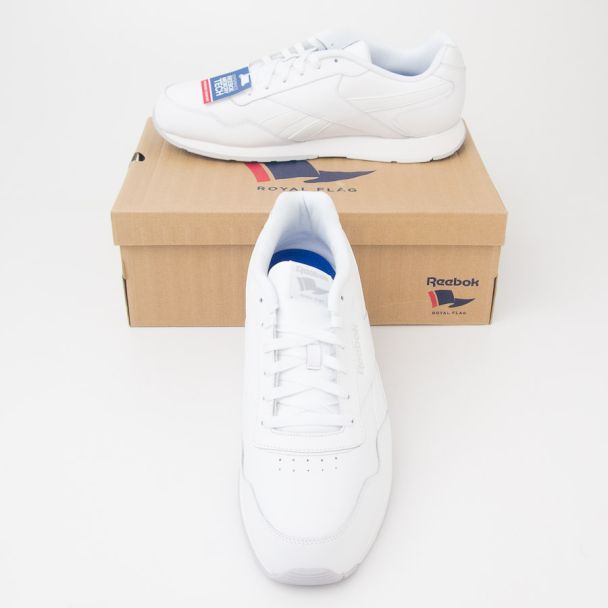 Reebok Men's Royal Glide Classic Running Shoe V53958 in White/Steel