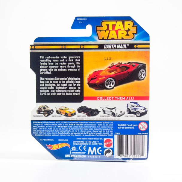 Mattel Hot Wheels Star Wars Darth Maul Car