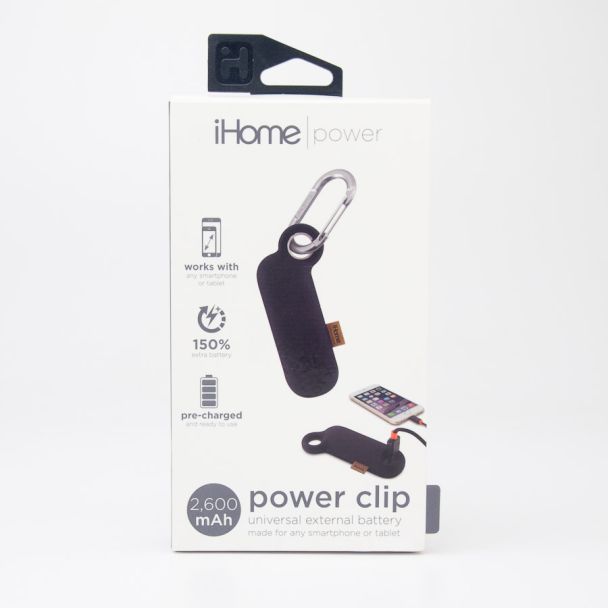 iHome Power Clip Universal External 2600 mAh Battery IH-CT4010B in Black