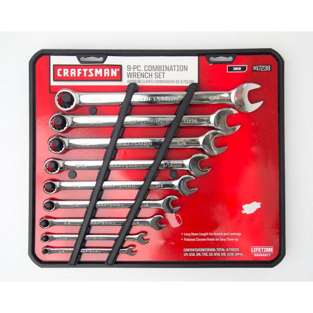Craftsman 9 Piece Combination Wrench Set Inch 9-47238